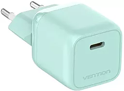 Сетевое зарядное устройство Vention USB-C GAN 30w PD Fast Charger Green (FAKG0-EU)