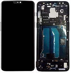 Дисплей OnePlus 6 (A6000, A6003) з тачскріном і рамкою, (TFT), Midnight Black