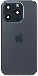 Задняя крышка корпуса Apple iPhone 15 Pro с корпусной рамкой и беспроводной зарядкой (без шлейфа), Original Blue Titanium - фото Задняя крышка корпуса Apple iPhone 15 Pro с корпусной рамкой и беспроводной зарядкой (без шлейфа), Original Blue Titanium