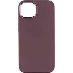 Чехол Epik TPU Bonbon Metal Style для Apple iPhone 13 (6.1") Бордовый / Plum