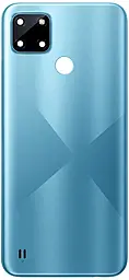 Задня кришка корпусу Realme C21Y зі склом камери Original Cross Blue - фото Задня кришка корпусу Realme C21Y зі склом камери Original Cross Blue