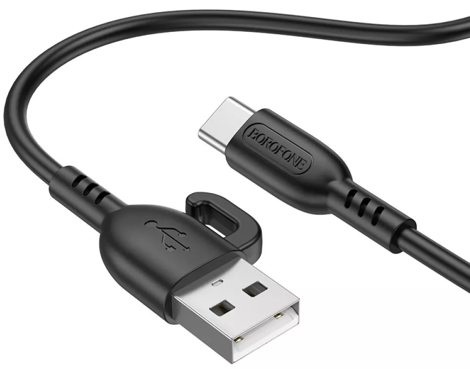 Кабель Borofone BX91 USB-A - Type-C 15w 3a 1м cable Black - фото 3