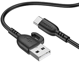 Кабель Borofone BX91 USB-A - Type-C 15w 3a 1м cable Black - мініатюра 3 Кабель Borofone BX91 USB-A - Type-C 15w 3a 1м cable Black - мініатюра 3
