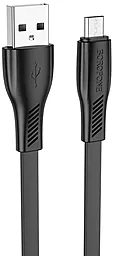 Кабель Borofone BX85 Auspicious USB-A - micro USB 12w 2.4a 1м cable Black - фото Кабель Borofone BX85 Auspicious USB-A - micro USB 12w 2.4a 1м cable Black