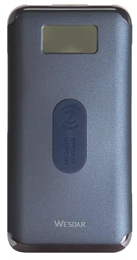 Повербанк Wesdar WS2 Wireless LCD 10000mAh Blue - фото 1