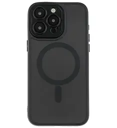 Чехол Case Matte Camera Lens with MagSafe для Apple iPhone 15 Pro Max Black - фото Чехол Case Matte Camera Lens with MagSafe для Apple iPhone 15 Pro Max Black