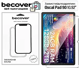 Защитное стекло BeCover для Oscal Pad 90 10.92" (713695) - фото Защитное стекло BeCover для Oscal Pad 90 10.92" (713695)