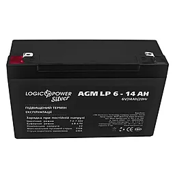 Акумуляторна батарея Logicpower 6V 14 Ah Silver (LP 6 - 14 Ah Silver) AGM