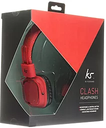 Наушники KS Clash On-Ear Headphones with In-line Mic Red - миниатюра 3