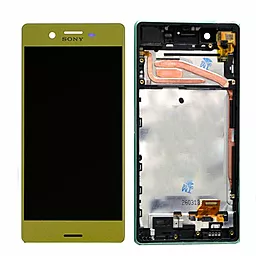 Дисплей Sony Xperia X (F5121, F5122) с тачскрином и рамкой, оригинал, Gold