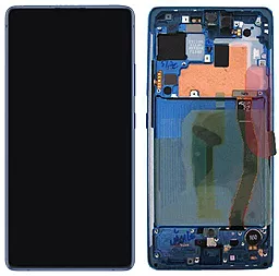 Дисплей Samsung Galaxy S10 Lite G770 з тачскріном і рамкою, сервісний оригінал, Blue