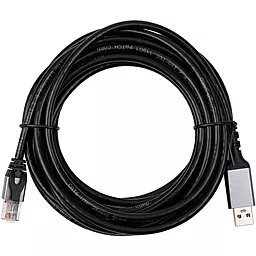 Сетевой USB-A 3.0 - RJ-45 Ethernet кабель PowerPlant 5м чёрный (CA915002)