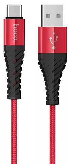 Кабель Hoco X38 Cool USB-A - Type-C 15w 3a 1м cable Red - фото 1