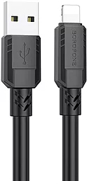 Кабель Borofone BX81 Goodway USB-A - Lightning 12w 2.4a 1м cable Black - фото Кабель Borofone BX81 Goodway USB-A - Lightning 12w 2.4a 1м cable Black