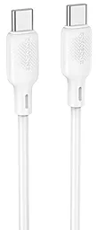 Кабель Borofone BX113 Silicone USB Type-C - Type-C 60w 3a 1м PD cable White - фото Кабель Borofone BX113 Silicone USB Type-C - Type-C 60w 3a 1м PD cable White