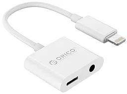 Аудіо-перехідник Orico 2LT-WH-BP M-F Lightning -> Lightning + 3.5mm White (CA912797) - фото Аудіо-перехідник Orico 2LT-WH-BP M-F Lightning -> Lightning + 3.5mm White (CA912797)