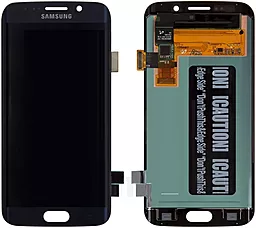 Дисплей Samsung Galaxy S6 Edge G925 з тачскріном, оригінал, Black Sapphire