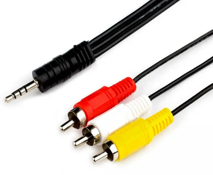 Видеокабель mini-Jack 3.5мм - 3RCA М-М 1.8м Black (17320) Atcom - фото 8