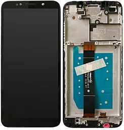 Дисплей Huawei Y5P (DUA-LX1), Honor 9S (DUA-LX9, DRA-LX9) с тачскрином и рамкой, оригинал, Black