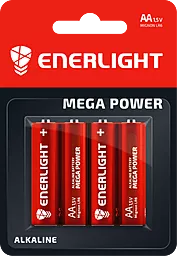 Батарейки Enerlight AA / LR06 Mega Power BL 4шт 1.5 V - фото Батарейки Enerlight AA / LR06 Mega Power BL 4шт 1.5 V