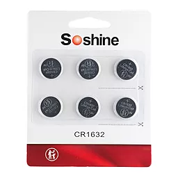 Батарейки Soshine CR1632 Alkaline 6шт