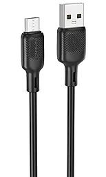 Кабель Borofone BX113 Silicone USB-A - micro USB 12w 2.4a 3м cable Black - фото Кабель Borofone BX113 Silicone USB-A - micro USB 12w 2.4a 3м cable Black