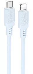 Кабель Borofone BX115 Lotto USB Type-C - Lightning 27w 3a 1м PD сable Blue - фото Кабель Borofone BX115 Lotto USB Type-C - Lightning 27w 3a 1м PD сable Blue