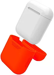Силиконовый чехол и ремешок для Apple Airpods Orange - миниатюра 5