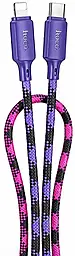Кабель Hoco X116 Meridian USB Type-C - Lightning 27w 3a 1м PD cable Gradient Purple mix - фото Кабель Hoco X116 Meridian USB Type-C - Lightning 27w 3a 1м PD cable Gradient Purple mix