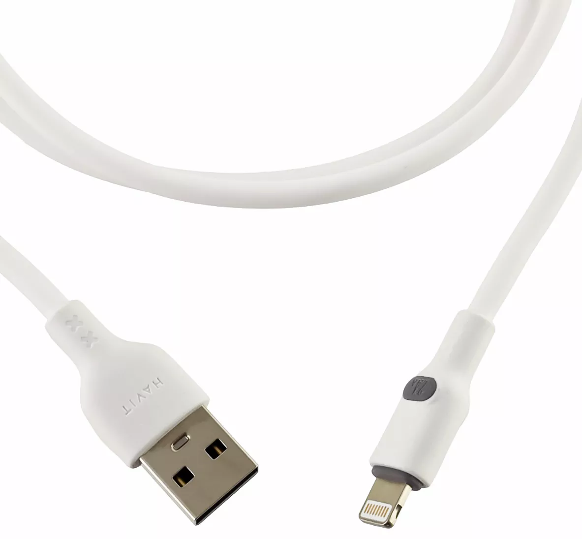 Кабель Havit HV-CB6283 USB-A - Lightning 12w 2.4a 1м cable White - фото 3