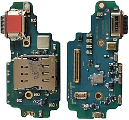 Нижняя плата Samsung Galaxy S22 Ultra 5G S908B с разъемом зарядки, с микрофоном, c SIM-коннектором (Версия B) - фото Нижняя плата Samsung Galaxy S22 Ultra 5G S908B с разъемом зарядки, с микрофоном, c SIM-коннектором (Версия B)