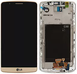 Дисплей LG G3 з тачскріном і рамкою, оригінал, Gold - фото Дисплей LG G3 з тачскріном і рамкою, оригінал, Gold