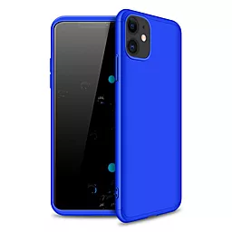 Чехол LikGus GKK 360 градусов (opp) для Apple iPhone 12 (6.1") Синий