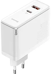 Сетевое зарядное устройство с быстрой зарядкой Baseus Pro Fast 100W PD + QC3.0 GaN5 USB-A+C + USB C-C Cable White (CCGP090202) - миниатюра 4