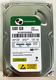 Жесткий диск Mediamax 3.5 500GB (WL500GSA859B_) - фото Жесткий диск Mediamax 3.5 500GB (WL500GSA859B_)