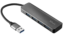 USB хаб (концентратор) Trust Halyx 4-Port USB-A 3.2 ALUMINIUM (23327_TRUST)