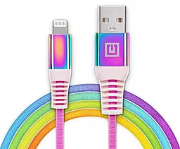 Кабель USB REAL-EL MFI 2.4a Lightning cable Rainbow (EL123500051)