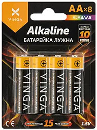 Батарейки Vinga AA LR6 Alkaline Blister 8шт - фото Батарейки Vinga AA LR6 Alkaline Blister 8шт