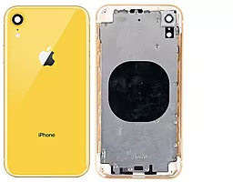 Корпус Apple iPhone XR с держателем Sim-карты, с боковыми кнопкам Yellow