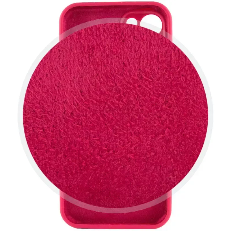 Чехол Silicone Case Full Camera для Apple iPhone 15 Rose Red - фото 3