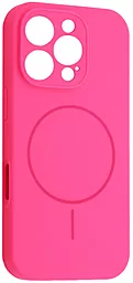 Чохол Silicone Case Full Camera Fine Ring MagSafe для Apple iPhone 16 Pro Max Hot Pink - фото Чохол Silicone Case Full Camera Fine Ring MagSafe для Apple iPhone 16 Pro Max Hot Pink