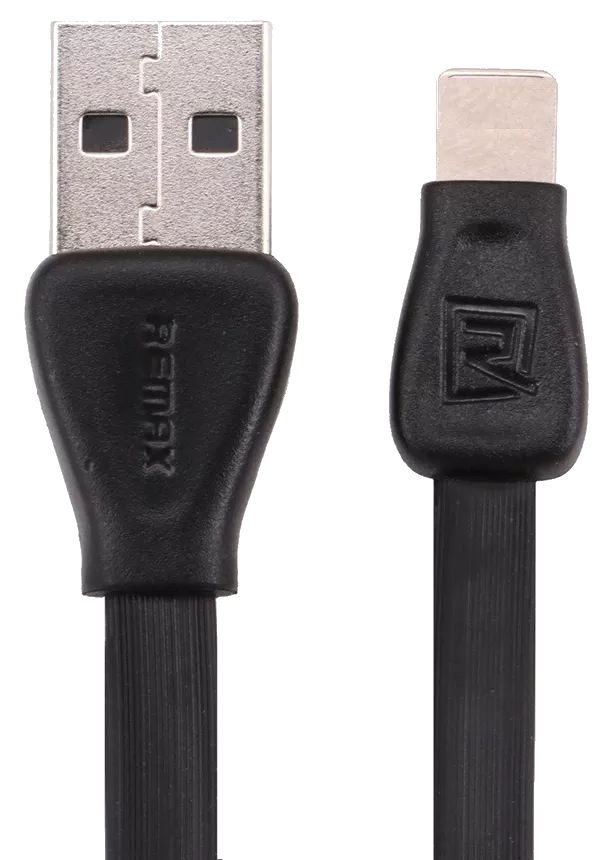 Кабель Remax Martin USB-A - Lightning 12w 2.4a 1м cable Black (RC-028i) - фото 1