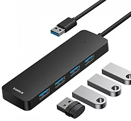 USB-A хаб Baseus UltraJoy Series 4-in-1 black (B0005280B111-03)