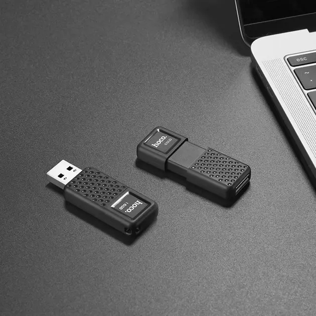 Флешка Hoco UD6 Intelligent U disk 128Gb  matte black - фото 3