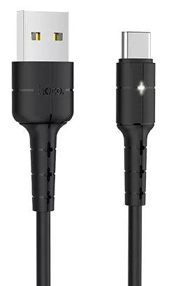 Кабель Hoco X30 Star Charging USB-A - Type-C 10w 1.2м cable Black - фото 1