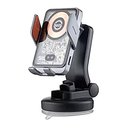Держатель с беспроводной зарядкой Hoco HW8 Transparent Discovery Edition Grey - фото Держатель с беспроводной зарядкой Hoco HW8 Transparent Discovery Edition Grey