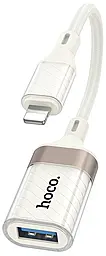 OTG-переходник Hoco UA39 Crystal M-F Lightning -> USB2.0 white - фото OTG-переходник Hoco UA39 Crystal M-F Lightning -> USB2.0 white