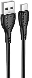 Кабель Borofone BX121 USB-A to Type-C 15w 3a 1м cable Black - фото Кабель Borofone BX121 USB-A to Type-C 15w 3a 1м cable Black