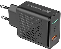Сетевое зарядное устройство с быстрой зарядкой Grand-X 22.5w QC3.0 fast charger black (CH-850)
