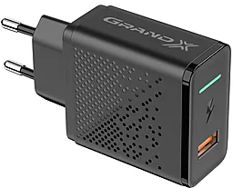 Сетевое зарядное устройство с быстрой зарядкой Grand-X 22.5w QC3.0 fast charger black (CH-850) - фото Сетевое зарядное устройство с быстрой зарядкой Grand-X 22.5w QC3.0 fast charger black (CH-850)